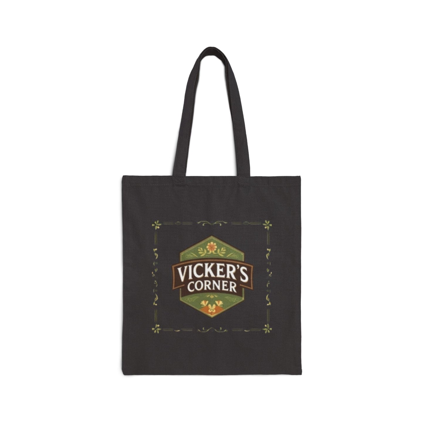 Cupcake and Vintage Logo Canvas Tote Bag | Eco-Friendly, Grocery, Shopping, Gift, Everyday Use