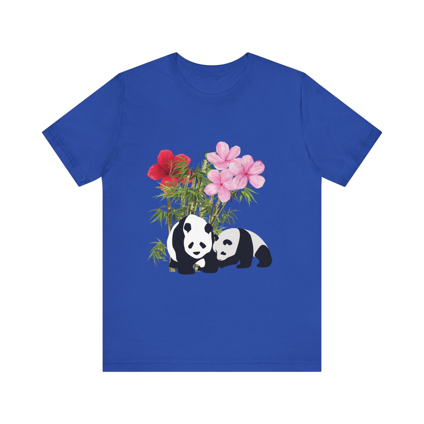 Cute Panda Floral Tee, Unisex T-Shirt, Nature Lover Gift, Animal Shirt, Casual Wear, Adventure Shirt