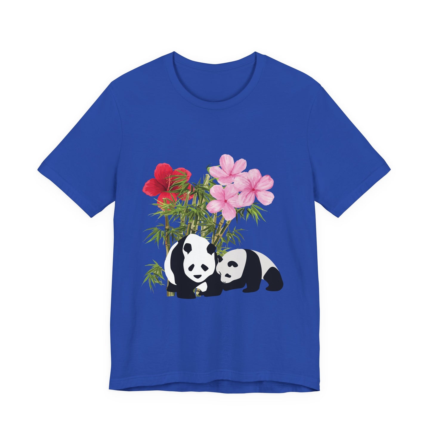 Cute Panda Floral Tee, Unisex T-Shirt, Nature Lover Gift, Animal Shirt, Casual Wear, Adventure Shirt