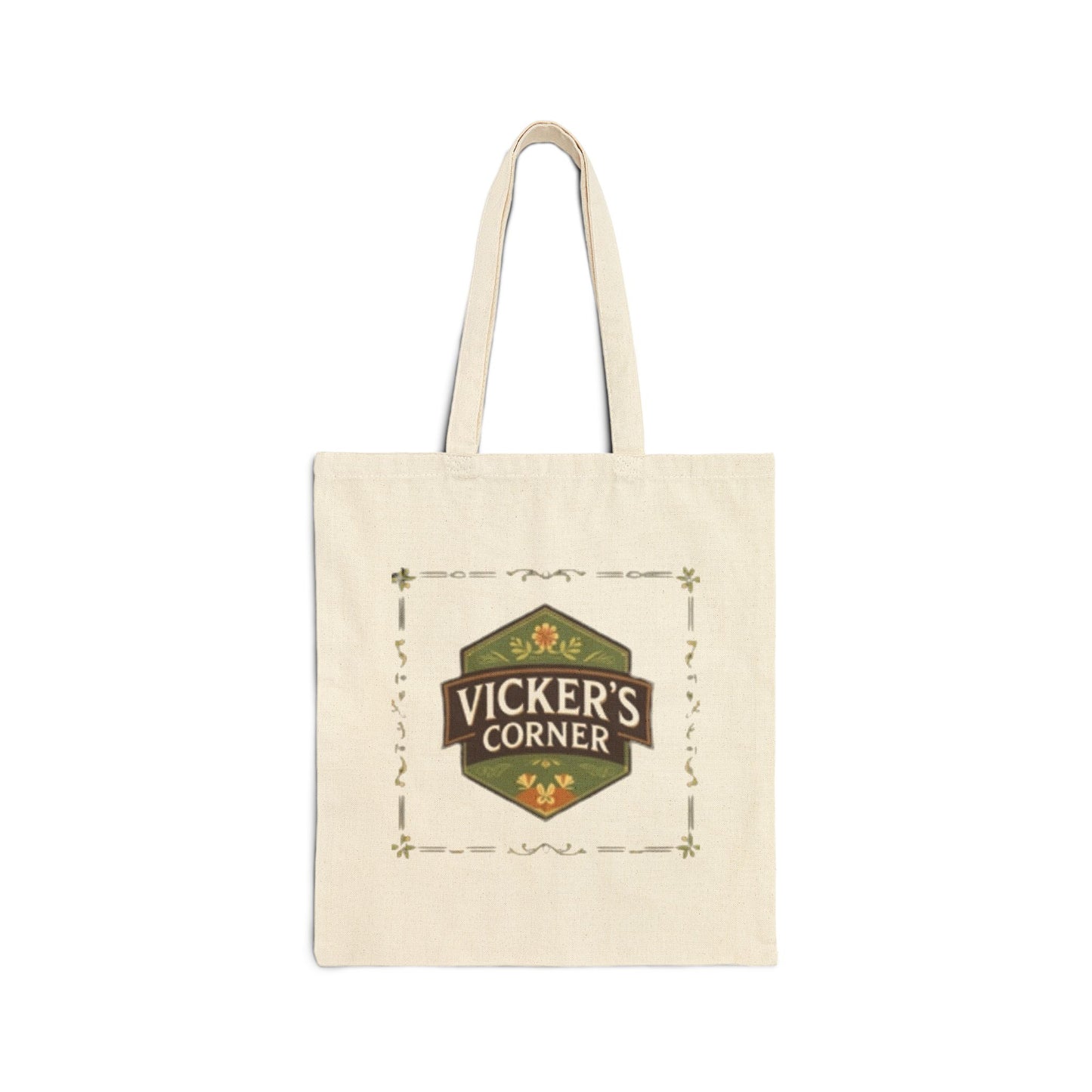 Cupcake and Vintage Logo Canvas Tote Bag | Eco-Friendly, Grocery, Shopping, Gift, Everyday Use